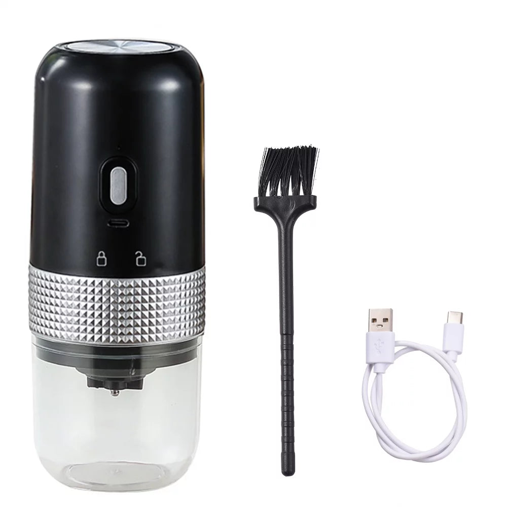 Portable Electric Burr Coffee Grinder 13W 200ml USB Rechargeable Adjustable Cordless A849