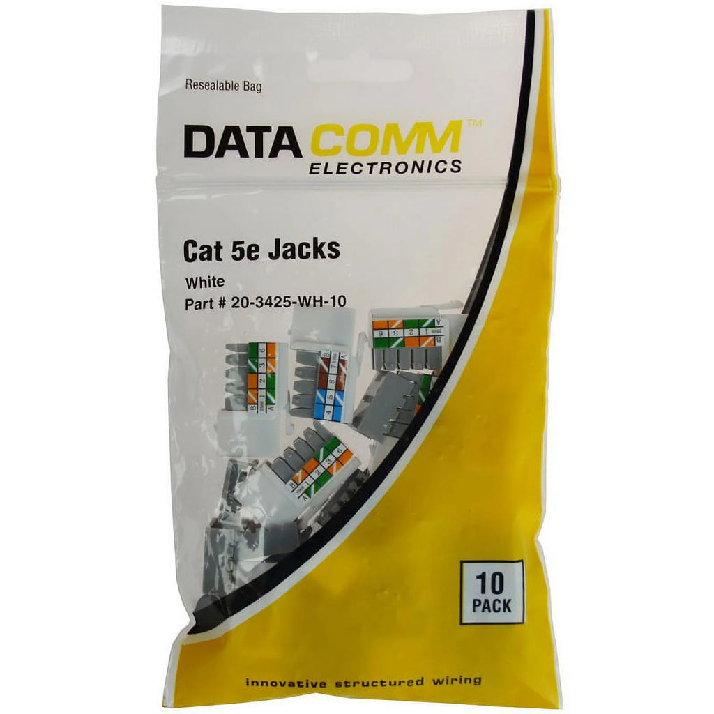 Cat-5e Jacks 10 Pack White H3951