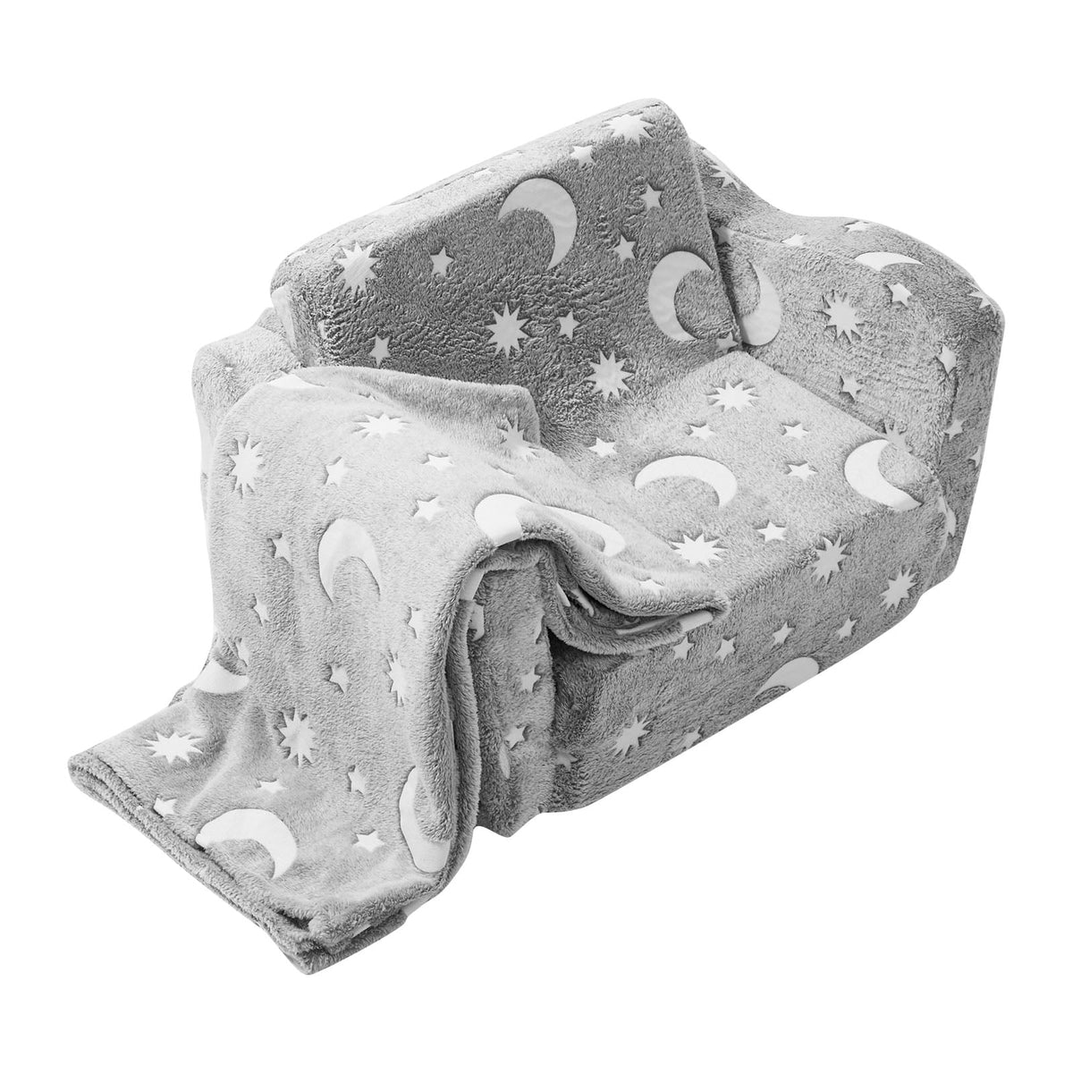 Fold-out Kids Sofa Glow-in-the-Dark Convertible Sofa U12599