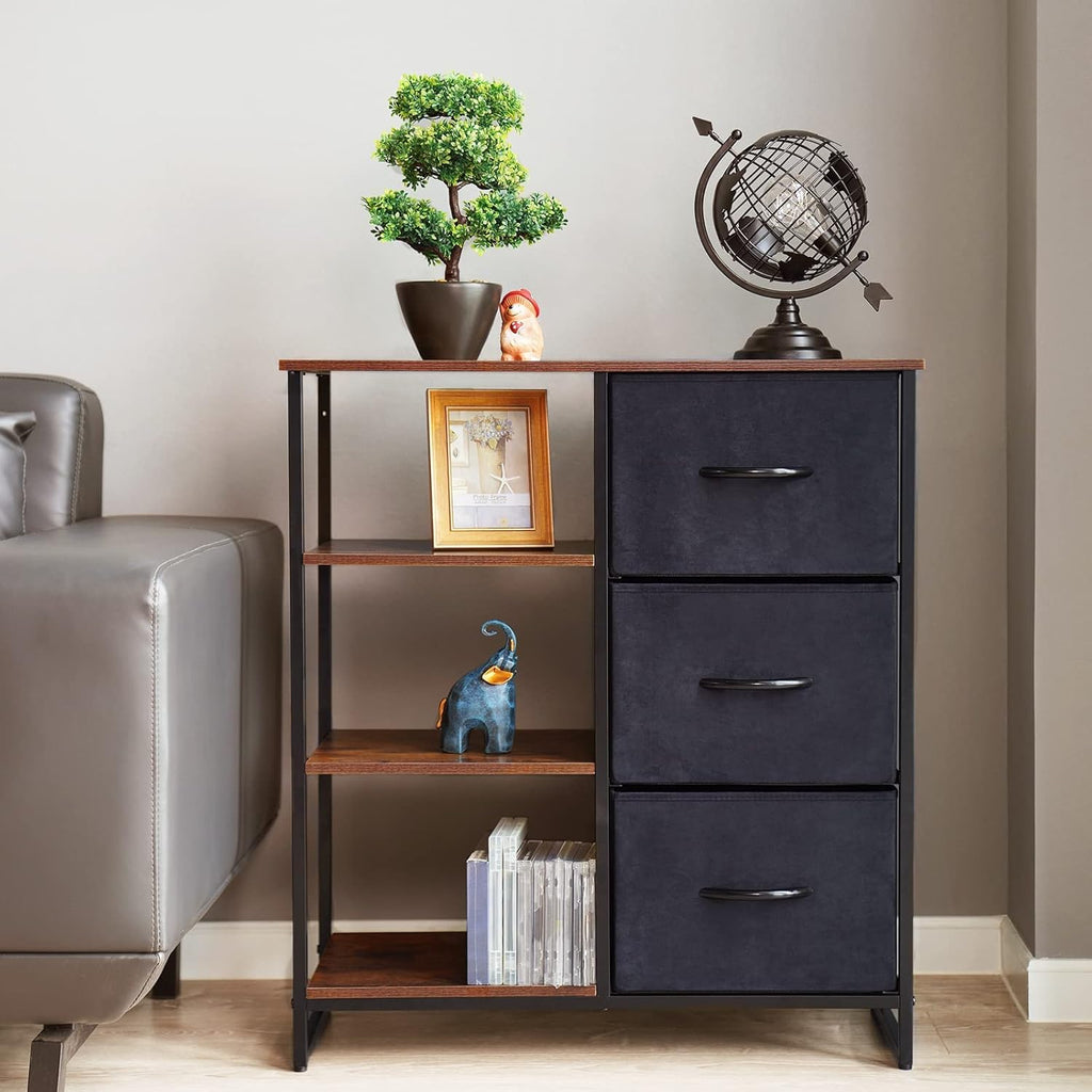3 Drawer Dresser with Shelves L583806