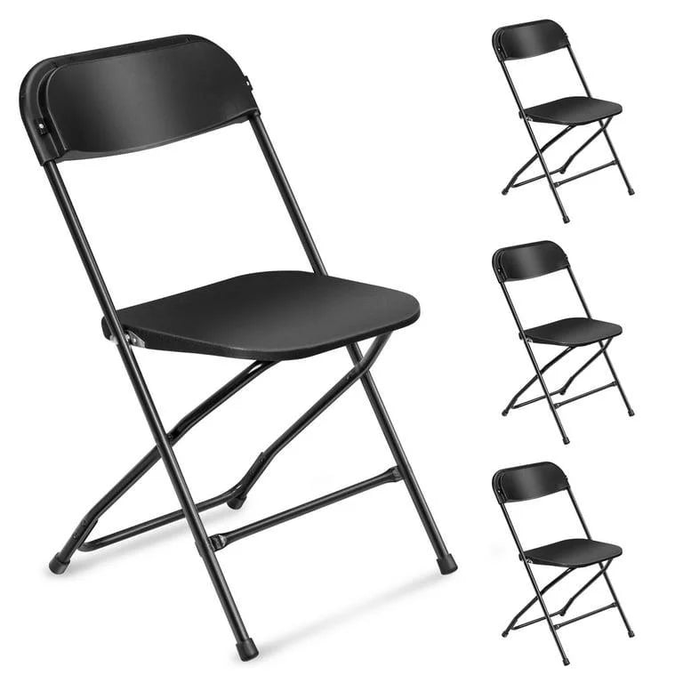 10 Pack Black Plastic Folding Chairs G540085