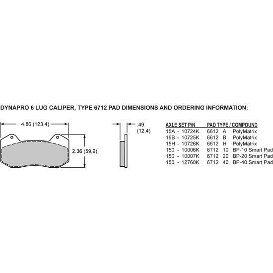 Forged Dynalite Internal Brake Caliper P3326
