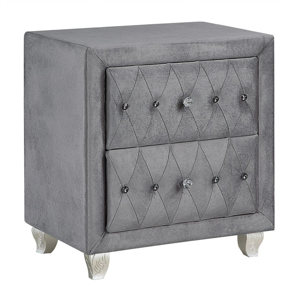 Queen Velvet Upholstered 4-piece Bedroom Set V4785