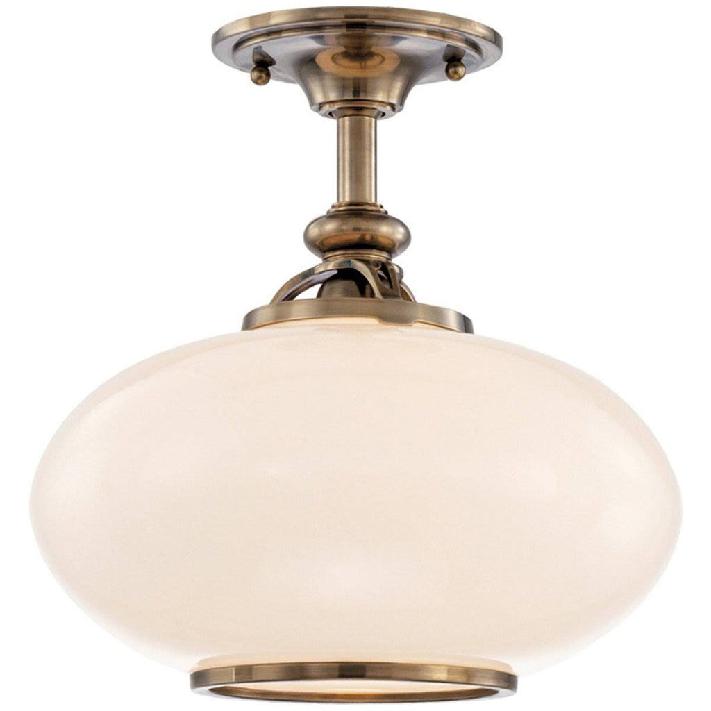 1 Light Semi Flush Old Nickel W12088