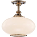 1 Light Semi Flush Old Nickel W12088