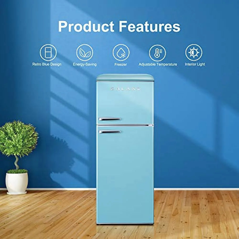 Retro Blue 12.0 Cu Ft Dual Door Refrigerator K859
