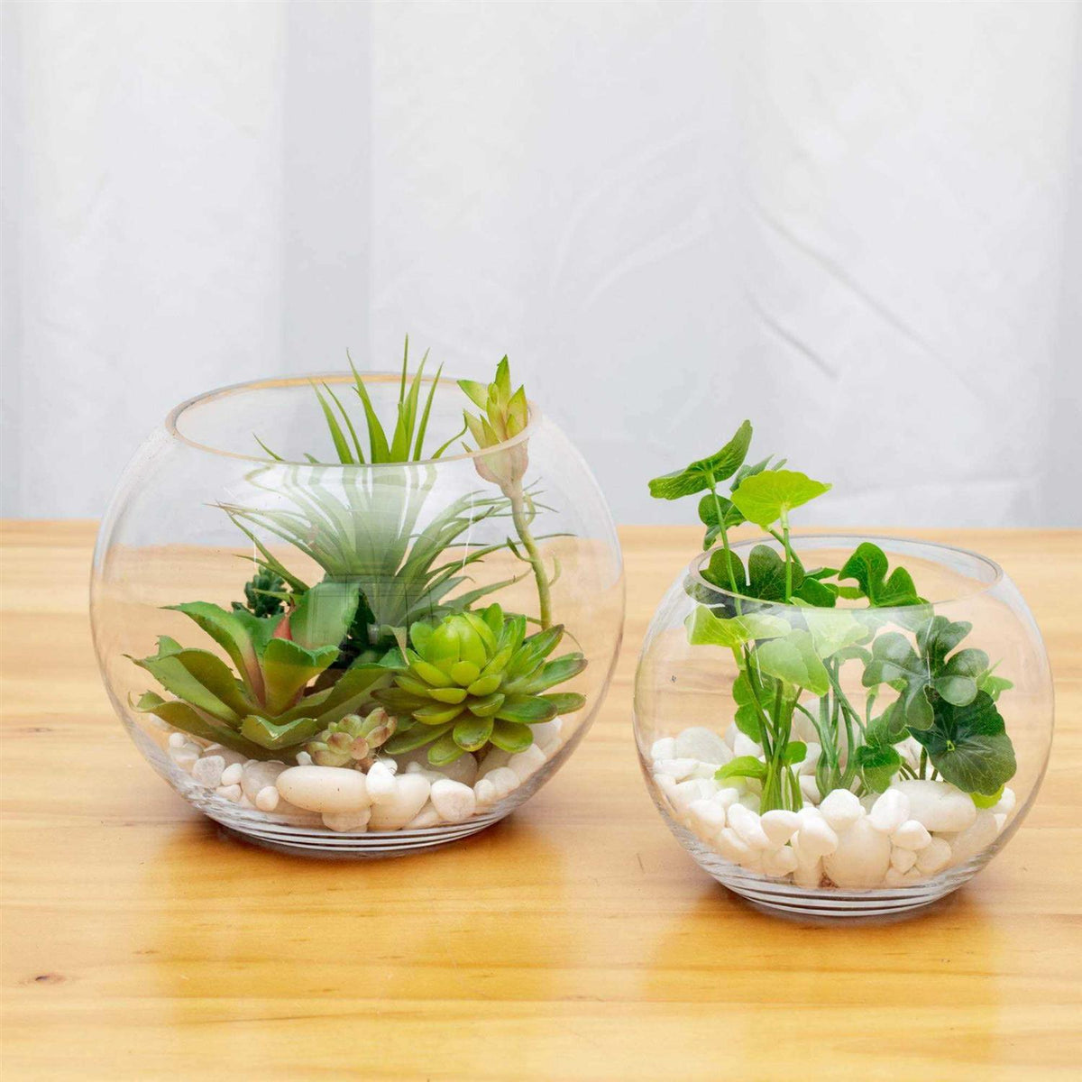 Clear Bubble Bowl Glass Vase U232980