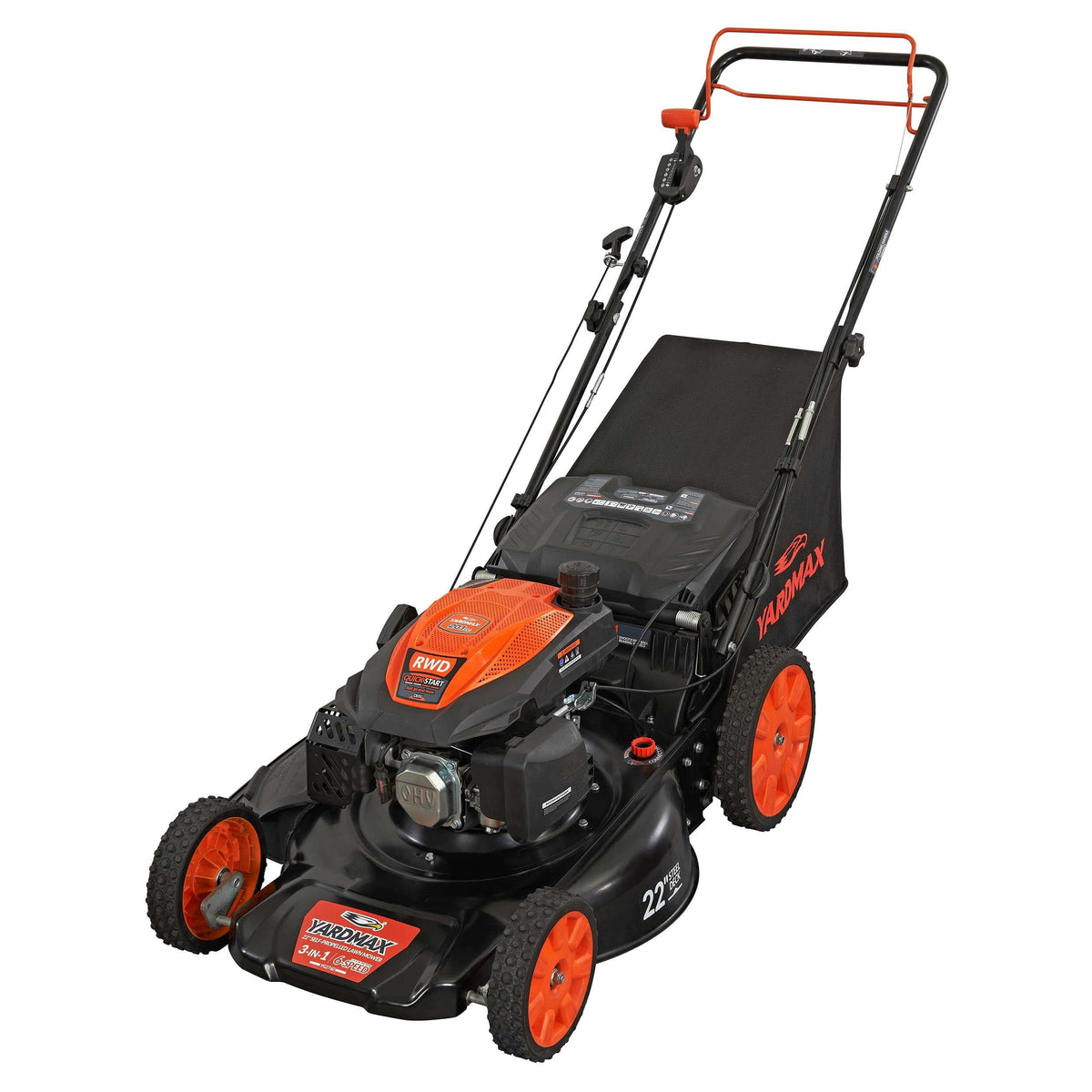 22 in. 201cc 6 Speed 3-in-1 Gas Self Propelled Lawn Mower L7770