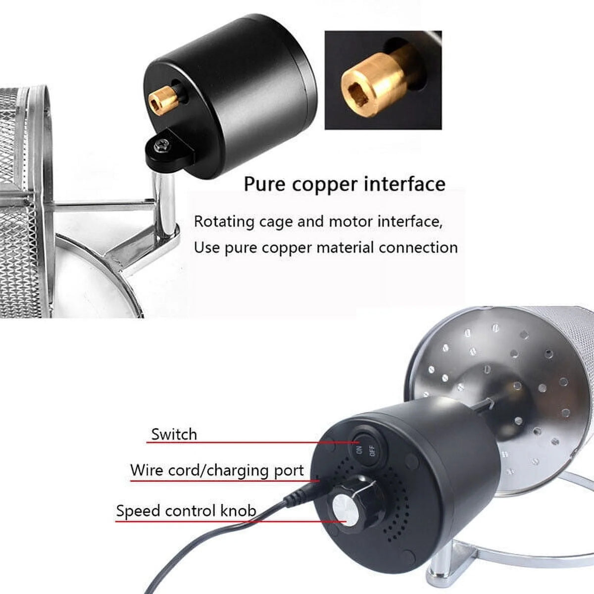 Electric Automatic Stainless Steel Coffee Bean Roaster G265