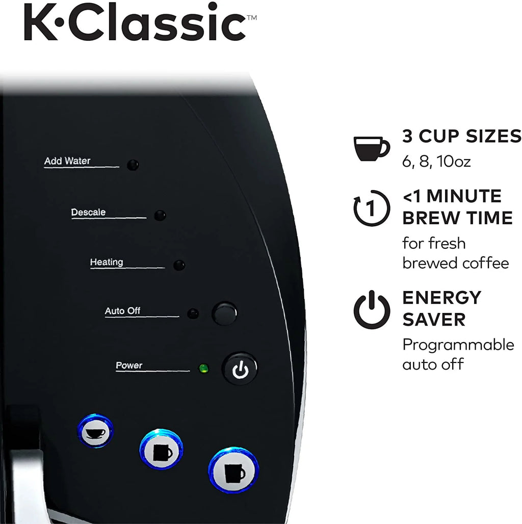 Black Single Serve K-Cup Pod Coffee Maker D43195