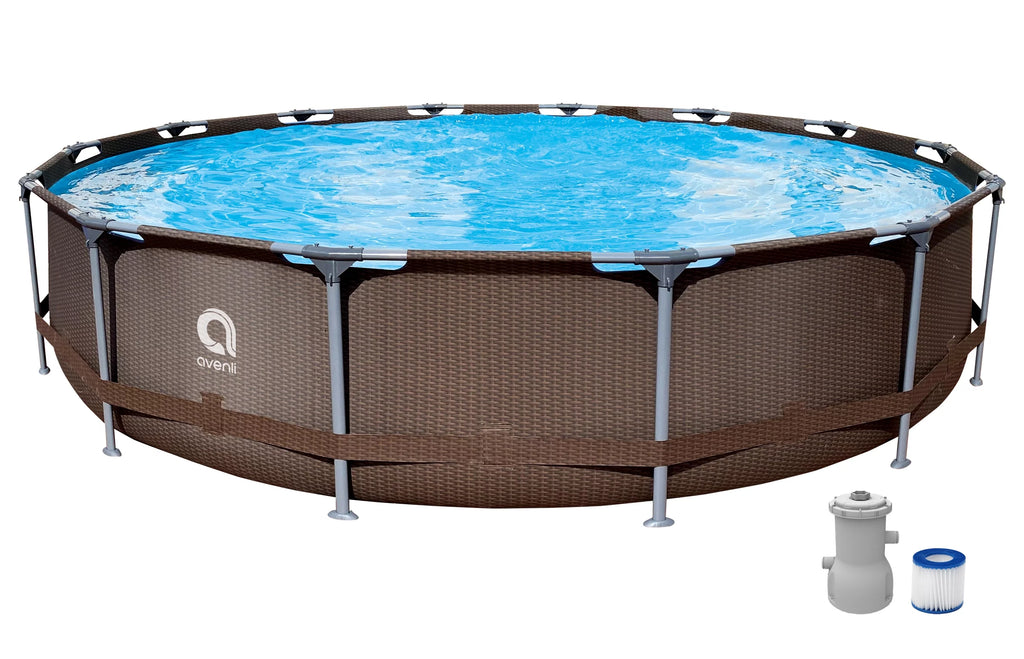 14ft x 33 Round Steel Frame Above-Ground Swimming Pool M381