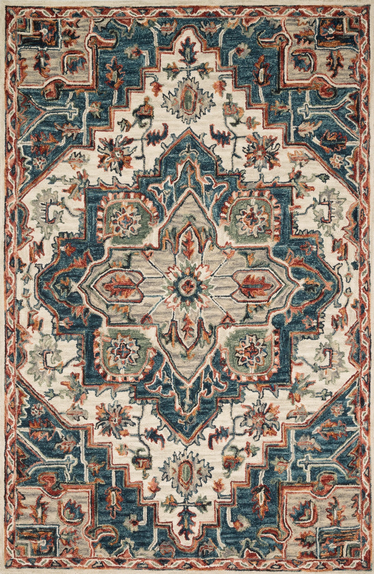 Blue Red 7'9 x 9'9 Rug K690
