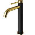 Matte Gold Matte Black Vessel Bathroom Faucet T3423