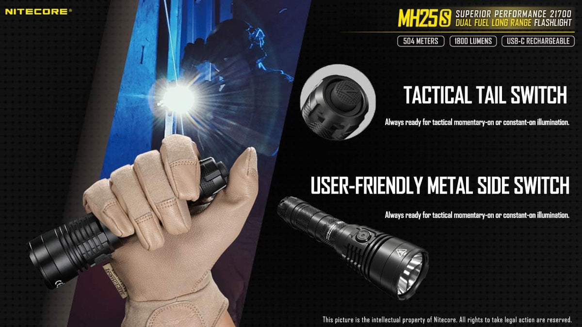 1800 Lumen Rechargeable Tactical Flashlight B53083