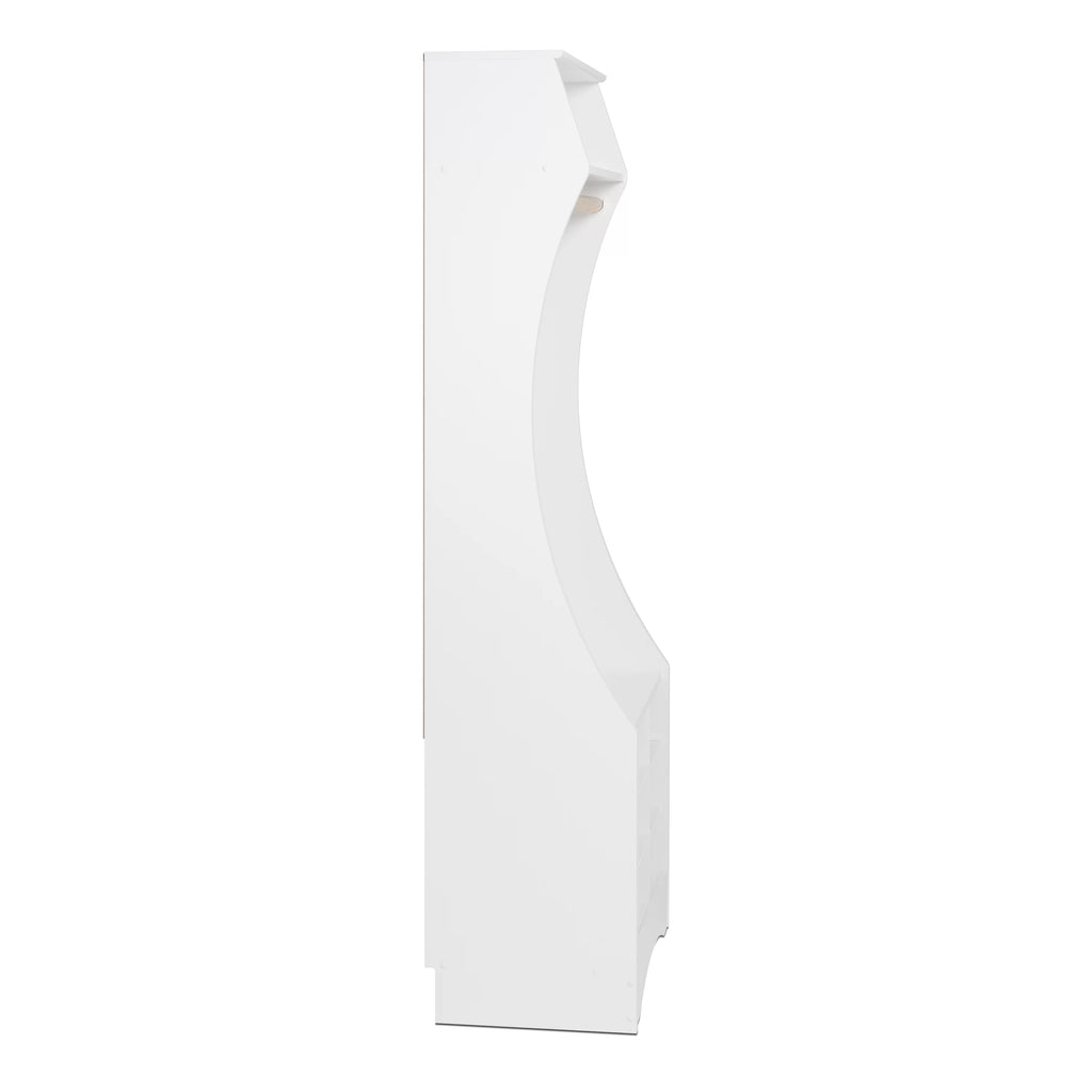 White Compact Wardrobe with Shoe Storage S9931