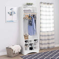 White Compact Wardrobe with Shoe Storage S9931