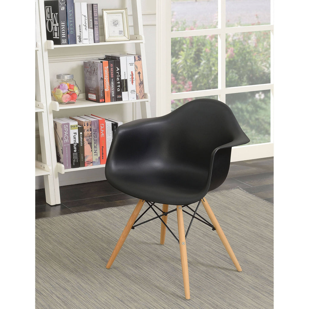 Modern Plastic Dining Chairs Set of 2 Dark Brown R237747
