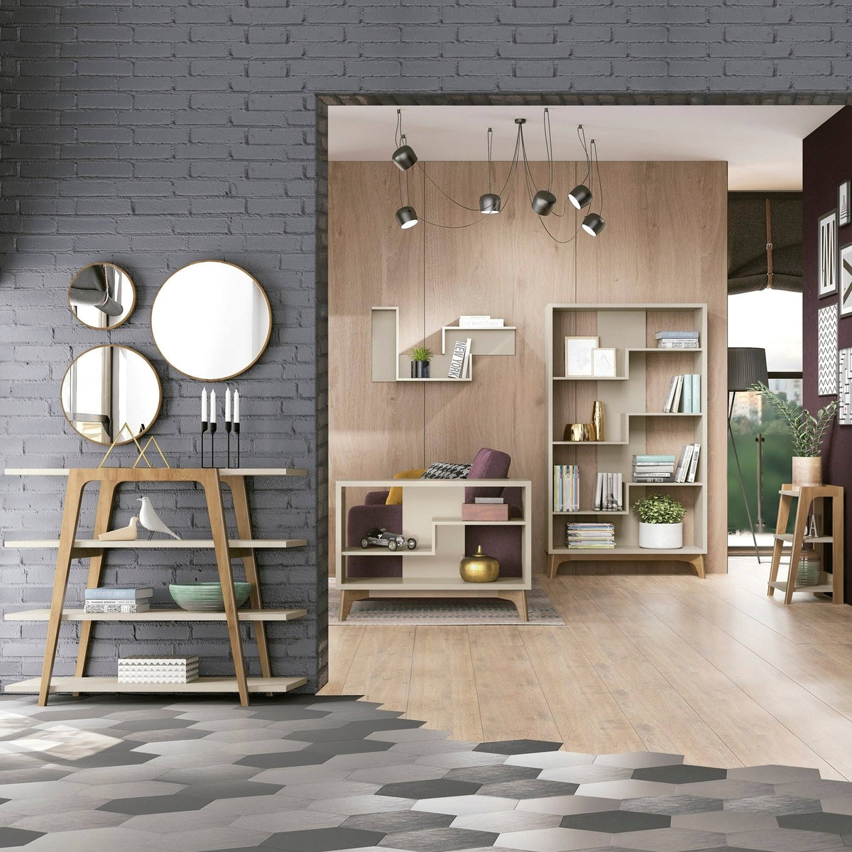 Grey Bookcase V958288