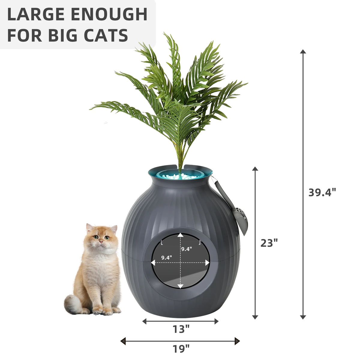 Enclosed Cat Litter Box with Odor Control M594911
