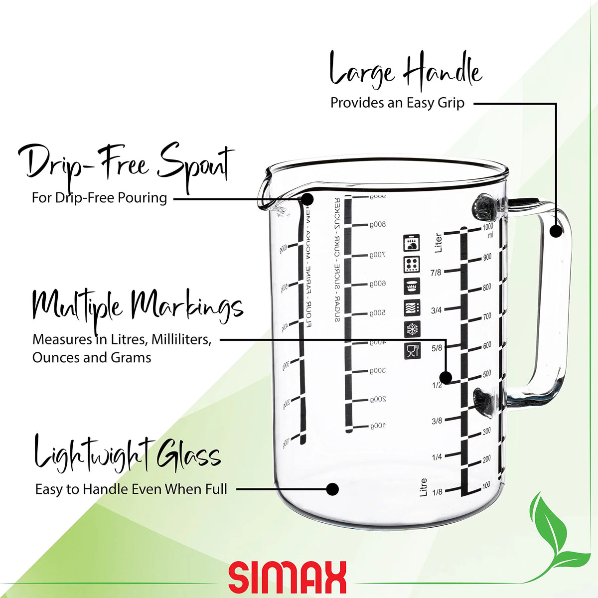 Borosilicate Glass 32 Oz Measuring Cup H347