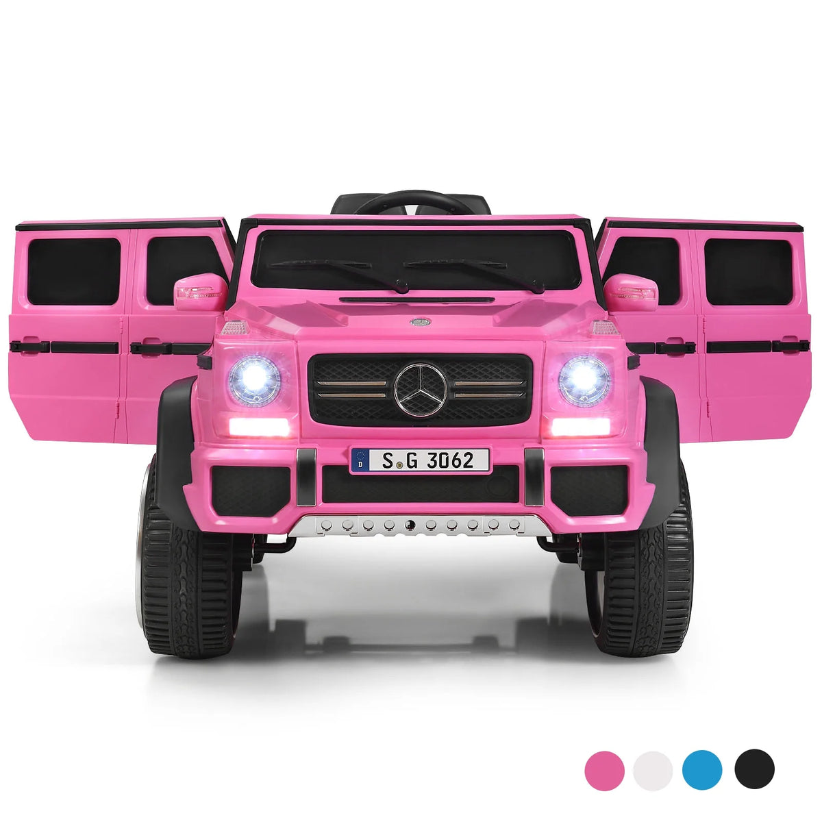 12V Kids Ride On Car with Trunk Pink M930