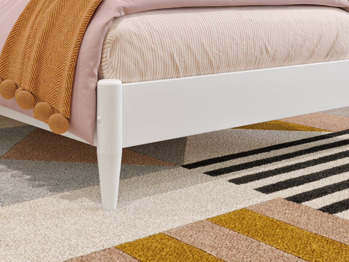 Twin Solid Wood Sleigh Platform Bed F5840
