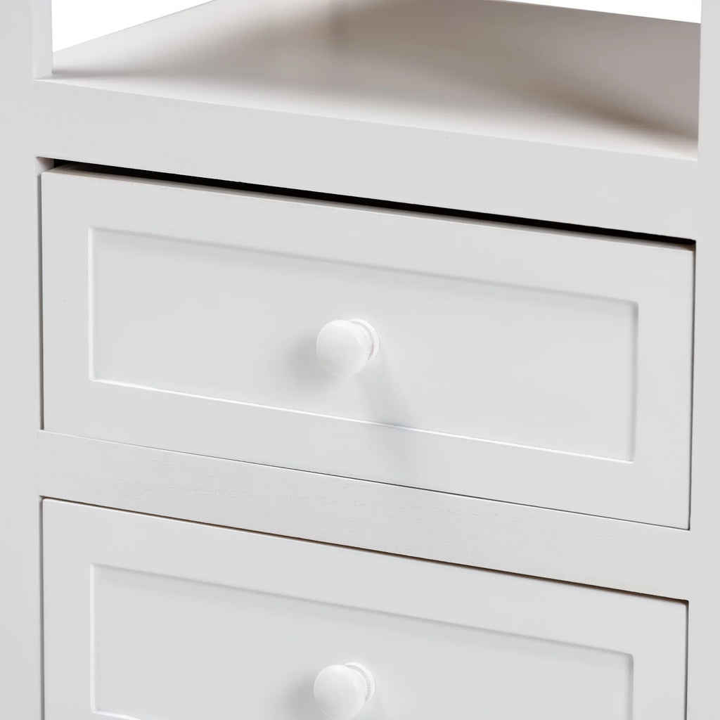 White 2-Drawer Wood Nightstand W756013