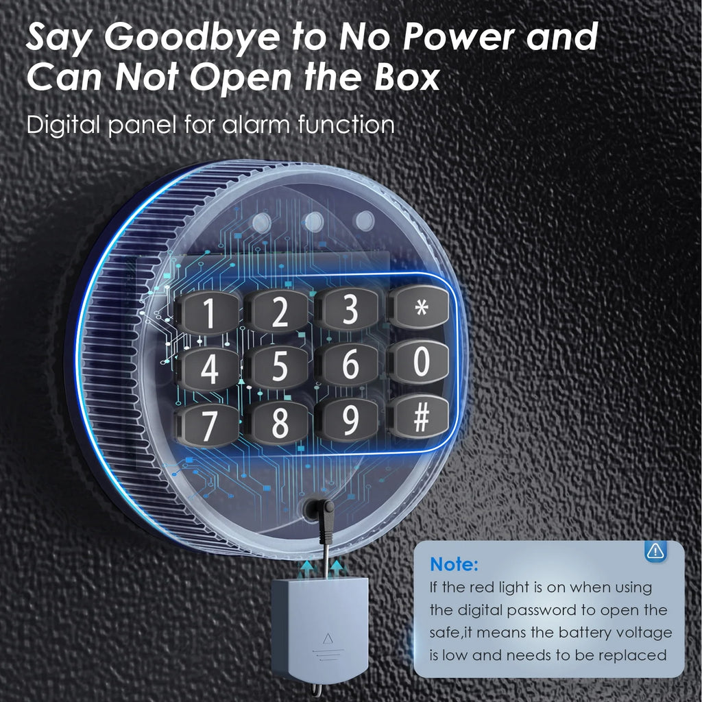 3-Gun Safe with LED Light, Digital Keypad, Alarm System M45385