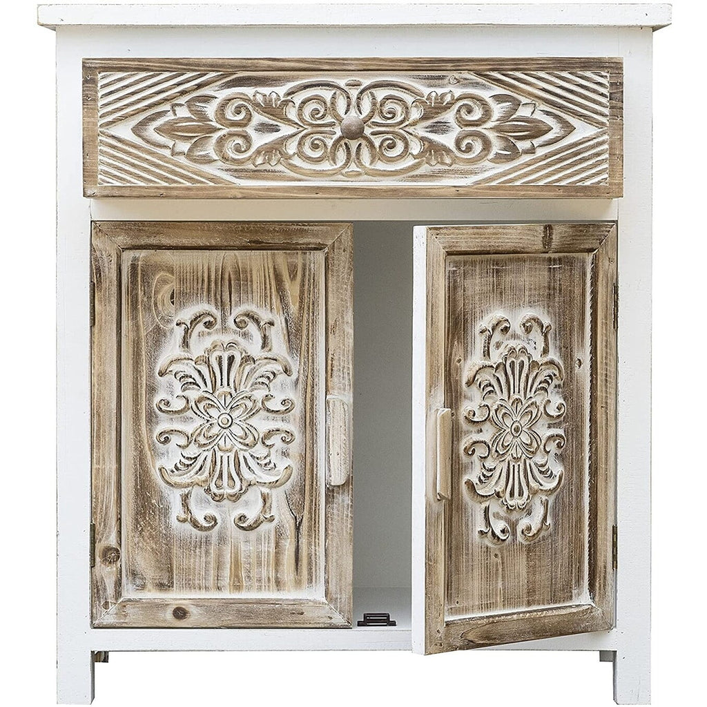Wood Cabinet with 1 Drawer and 2 Doors W921