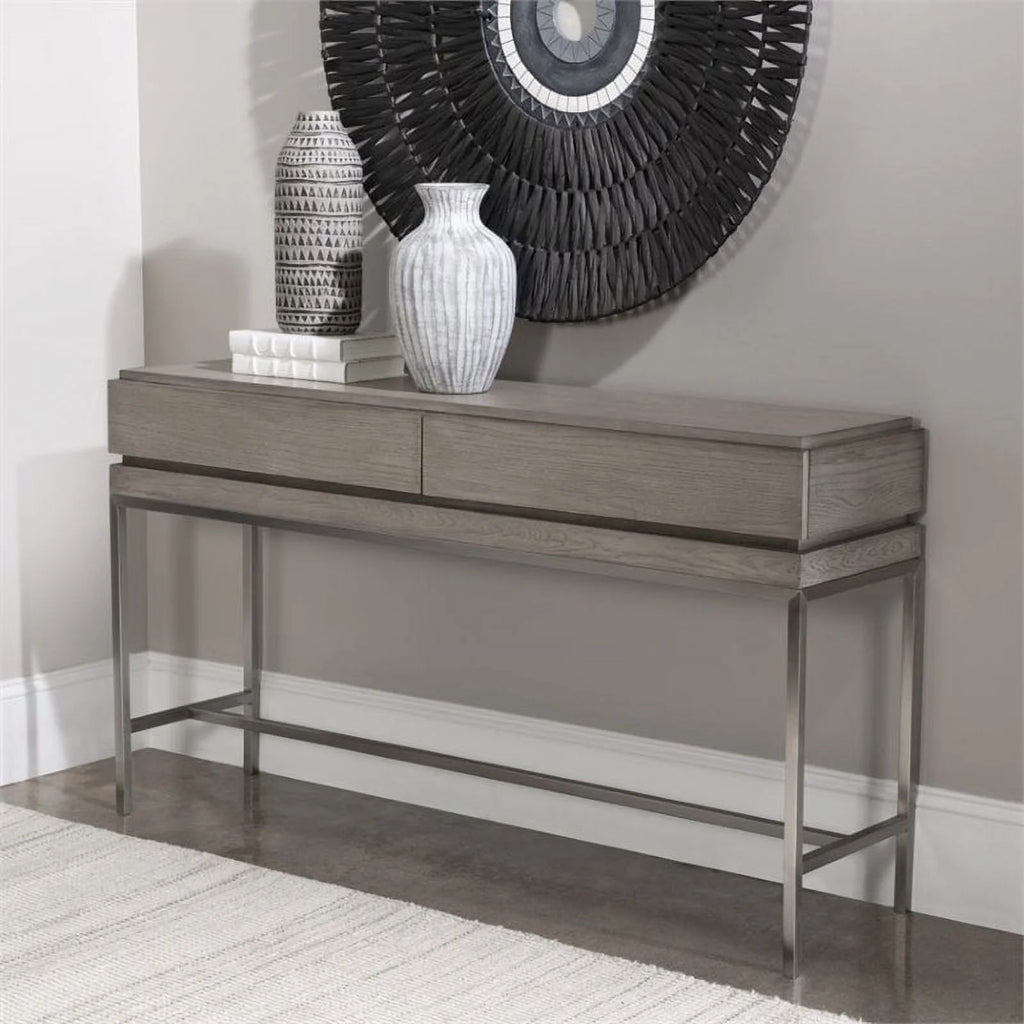 Modern Oak Console Table U3495