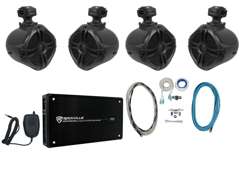 6.5 Marine Wakeboard Speakers and 4 Channel Amplifier H312