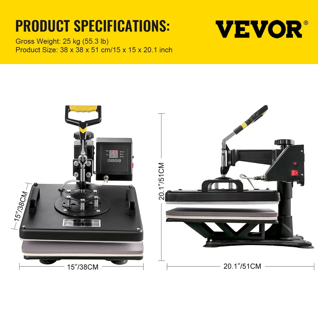 12 x 15 inch 5 in 1 Heat Press Machine L83338