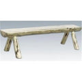6' Half Log Outdoor Bench G255071