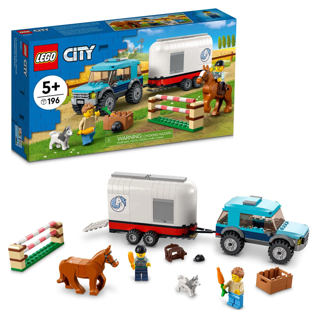 Horse Transporter Set with SUV Toy Car and Trailer Z93833