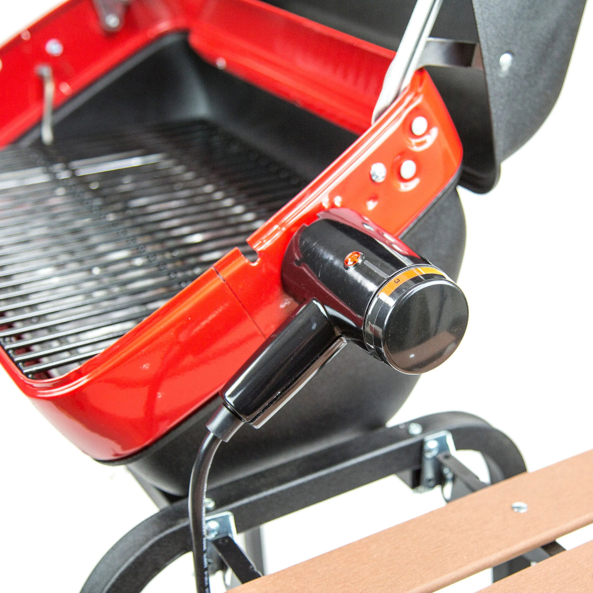 Portable Electric Cart Grill with Two Folding Tables, Red X61112