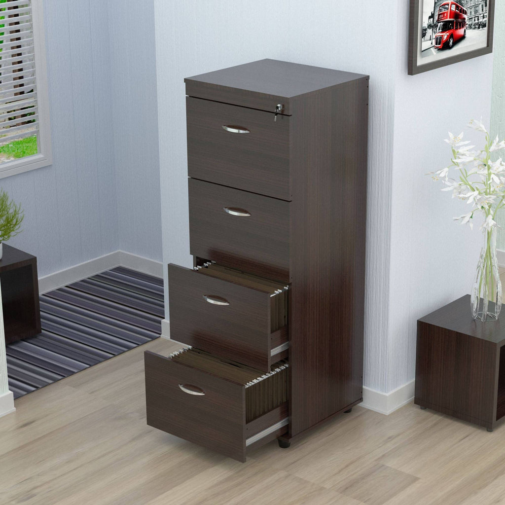 4-Drawer Espresso File Cabinet R177