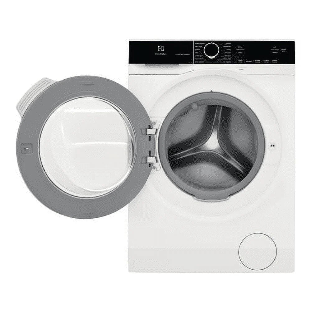 White Compact Front Load Steam Washer with 2.4 cu. ft. Capacity T57988