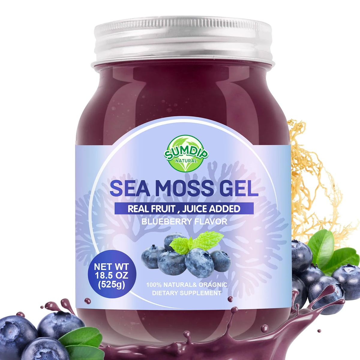 Organic Raw Flavored Sea Moss Gel 18.5 oz L932