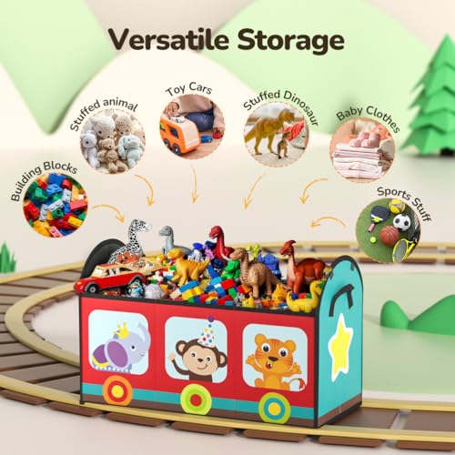 Extra Large Collapsible Toy Storage Organizer with Lids, Black H863405