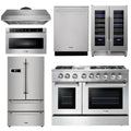 48 Propane Dual Fuel Range, Range Hood, Refrigerator, Dishwasher, Microwave, Wine Cooler N2639