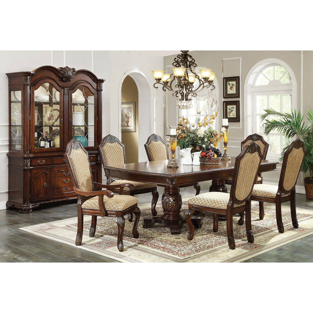 Arm Chair Set-2 Espresso Fabric F8746