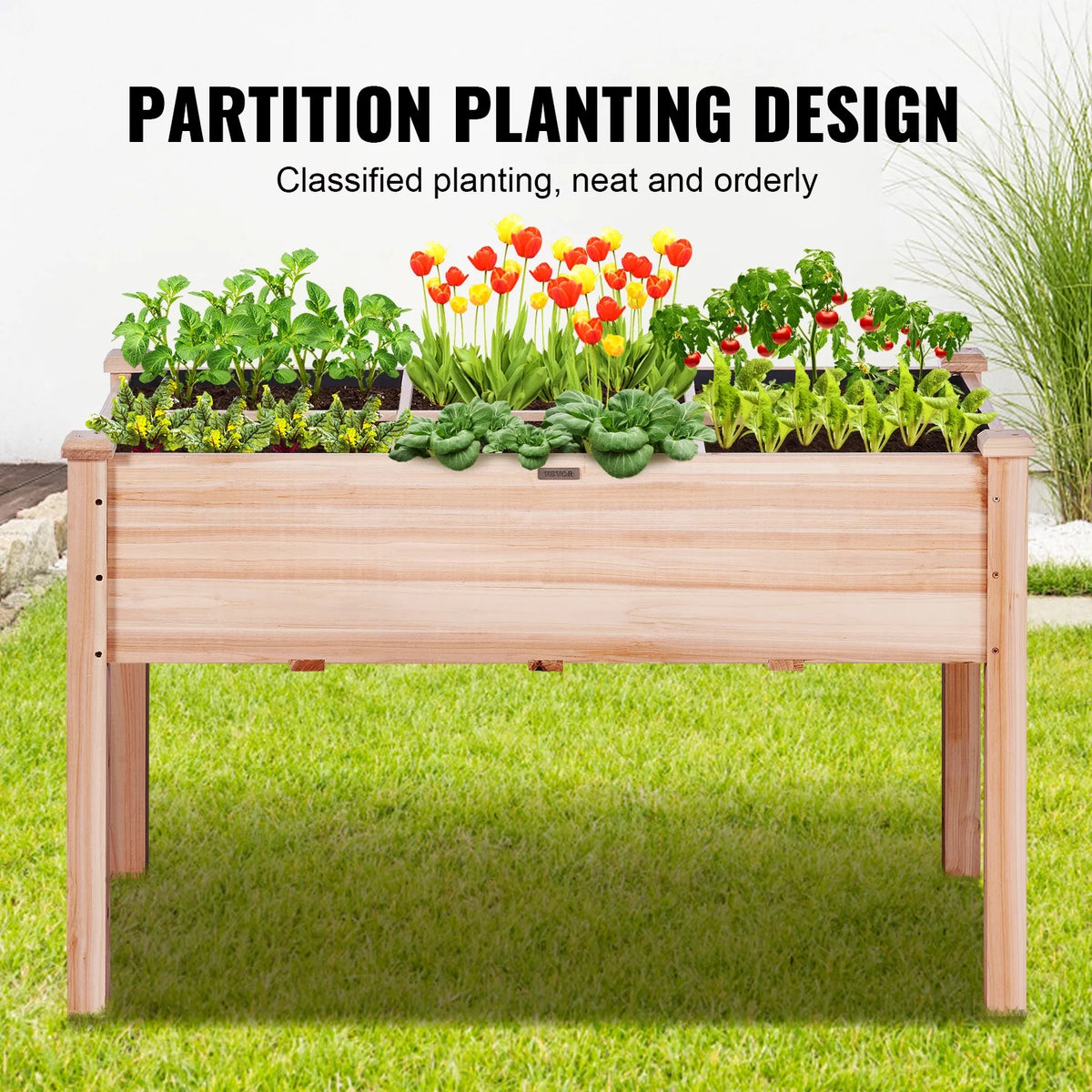 Wooden Raised Garden Bed with Non-Woven Liner F6969