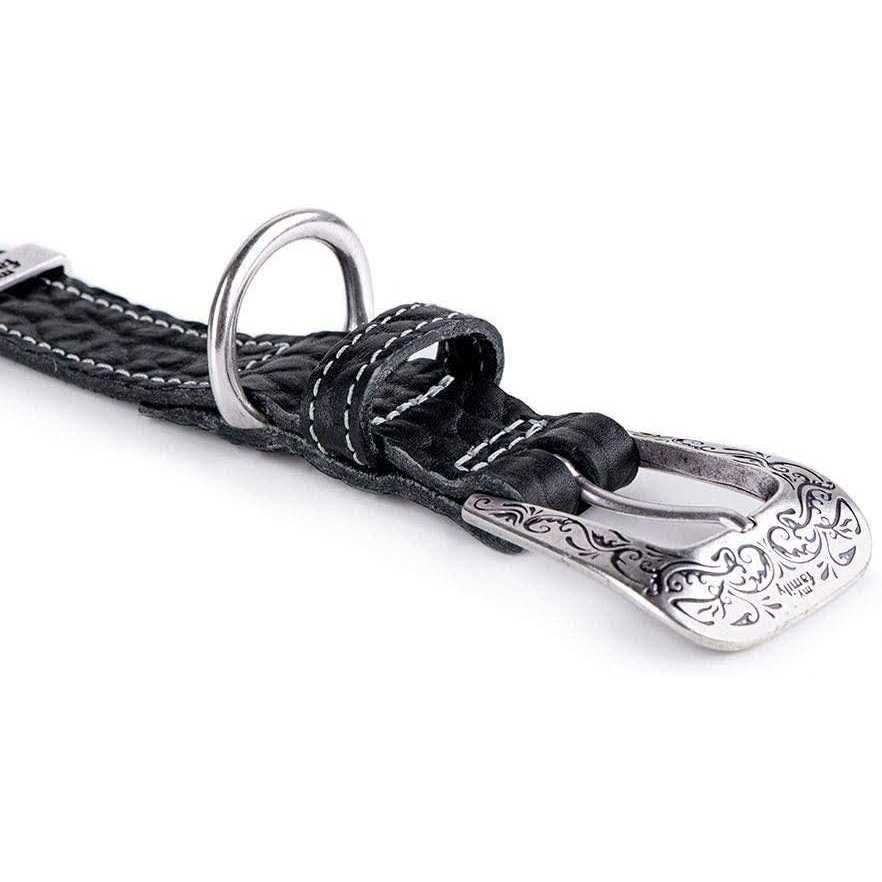Genuine Embossed Italian Leather Dog Collar B13650