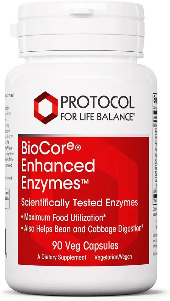 90 Veg Capsules Enzymes Supplement N490715