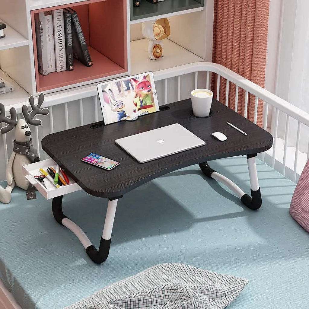 Foldable Laptop Desk with Drawer T51384