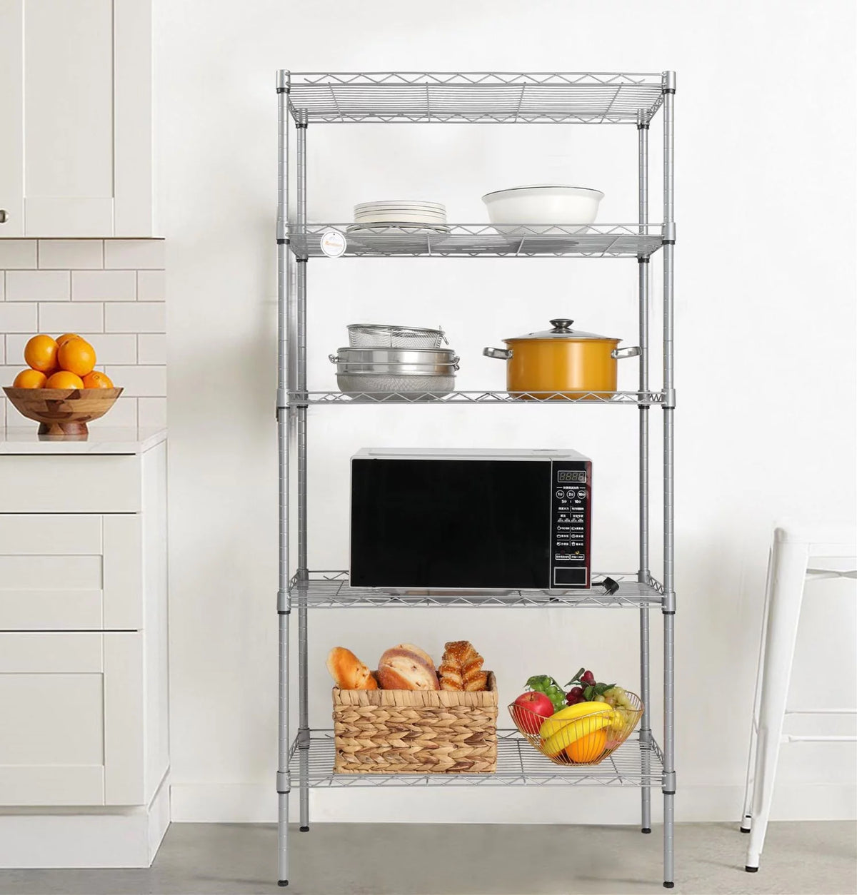 Adjustable 5-Shelf Wire Shelving F59566