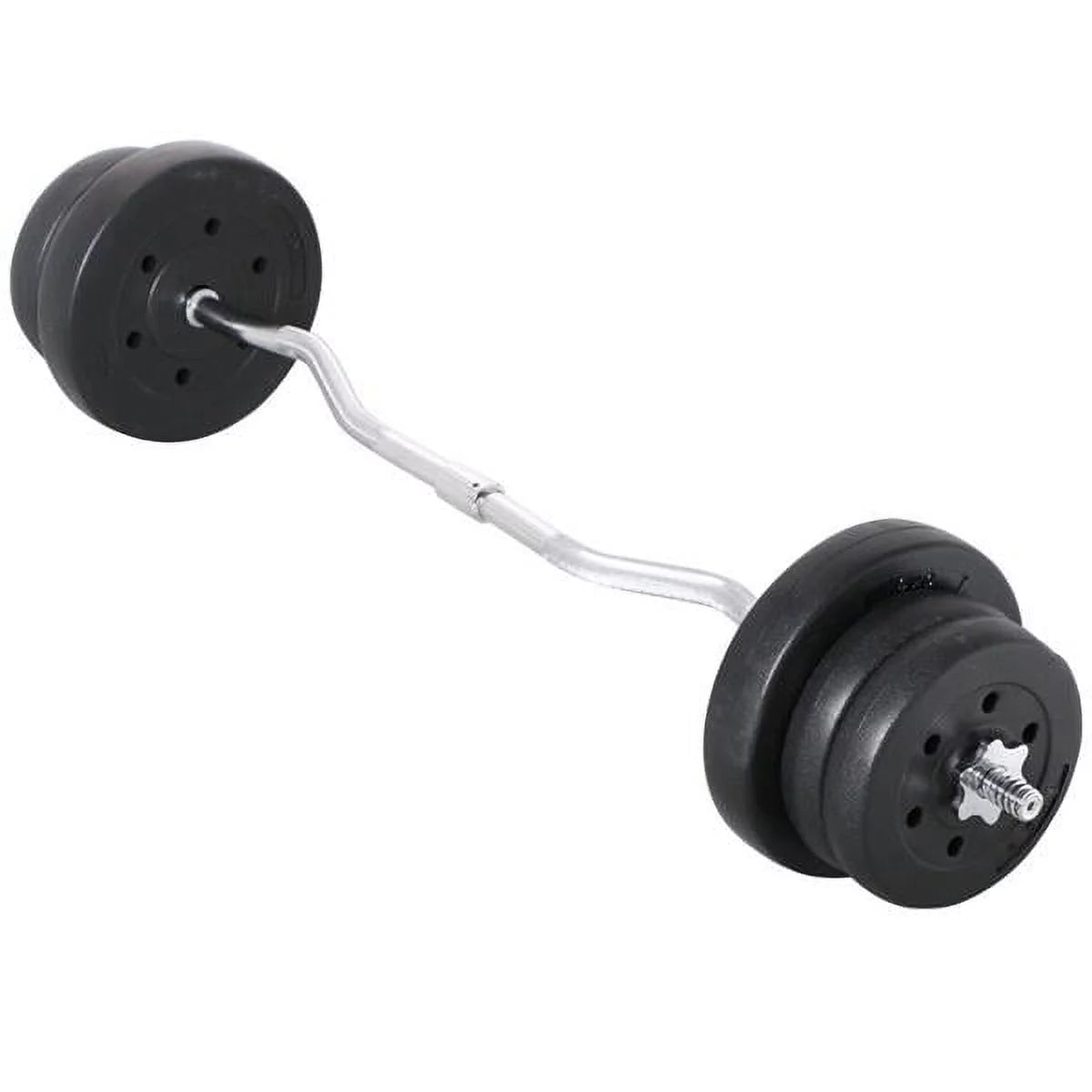 55lb Black Barbell Dumbbell Weightlifting Set B669092