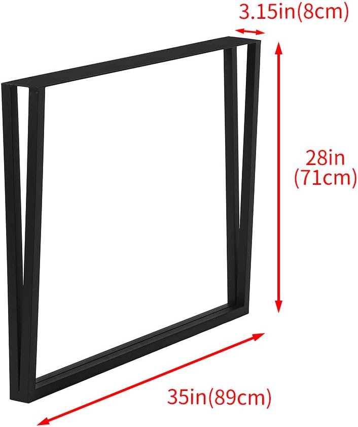 Black Metal Table Legs 28” Height 2 PCS T97496
