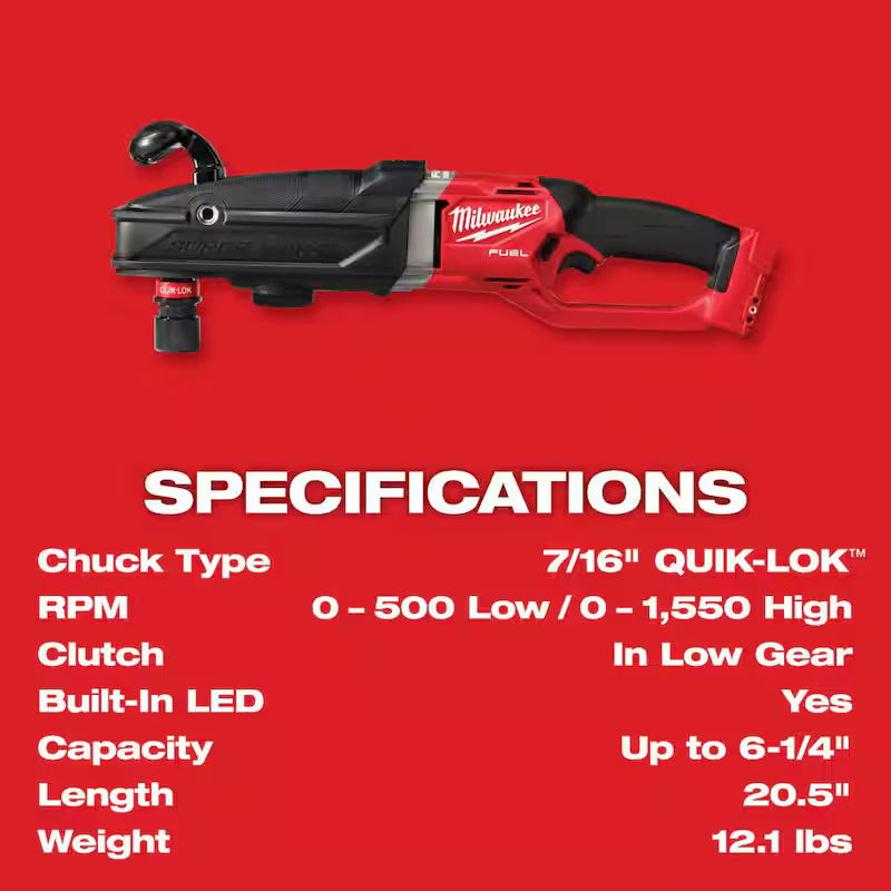 18V Lithium-Ion Brushless Cordless 7/16 in. Right Angle Drill O157