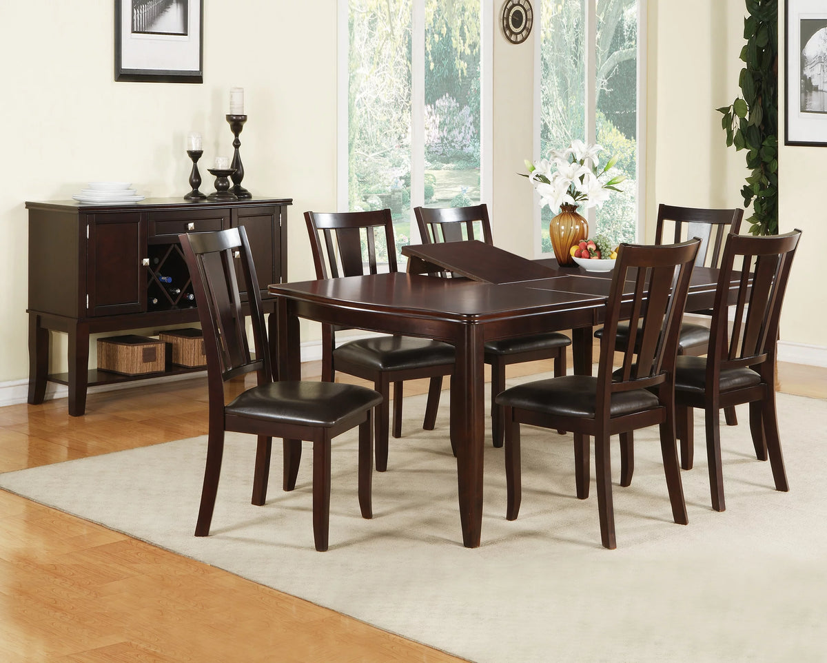 Espresso Slat Back Dining Chairs Set of 2 T715